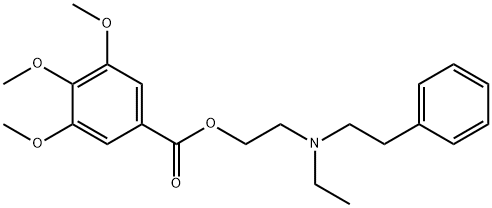 3,4,5-Trimethoxybenzoic acid 2-[ethyl(phenethyl)amino]ethyl ester Structure