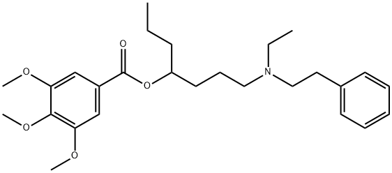 3,4,5-Trimethoxybenzoic acid 4-[ethyl(phenethyl)amino]-1-propylbutyl ester 结构式