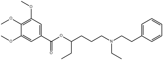 3,4,5-Trimethoxybenzoic acid 4-[ethyl(phenethyl)amino]-1-ethylbutyl ester 结构式