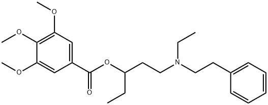 3,4,5-Trimethoxybenzoic acid 1-ethyl-3-[ethyl(phenethyl)amino]propyl ester 结构式