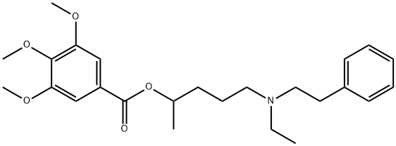 3,4,5-Trimethoxybenzoic acid 4-[ethyl(phenethyl)amino]-1-methylbutyl ester 结构式