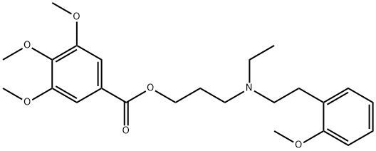 3,4,5-Trimethoxybenzoic acid 3-[ethyl(2-methoxyphenethyl)amino]propyl ester 结构式