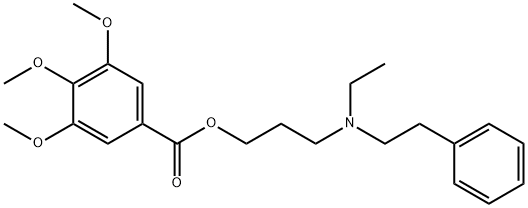 3,4,5-Trimethoxybenzoic acid 3-(N-ethyl-N-phenethylamino)propyl ester 结构式