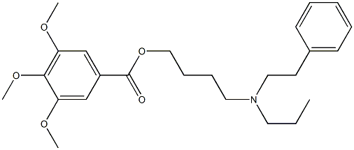 3,4,5-Trimethoxybenzoic acid 4-(N-phenethyl-N-propylamino)butyl ester 结构式