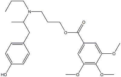 3,4,5-Trimethoxybenzoic acid 3-[N-[2-(4-hydroxyphenyl)-1-methylethyl]-N-propylamino]propyl ester 结构式