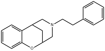 3,4,5,6-Tetrahydro-4-phenethyl-2,6-methano-2H-1,4-benzoxazocine 结构式