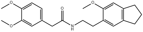 2-(3,4-Dimethoxyphenyl)-N-[2-(5-methoxyindan-6-yl)ethyl]acetamide 结构式