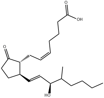 (5Z,13E,15R)-15-Hydroxy-16-methyl-9-oxoprosta-5,13-dien-1-oic acid 结构式