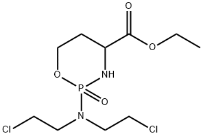 2-[Bis(2-chloroethyl)amino]-4-(ethoxycarbonyl)tetrahydro-2H-1,3,2-oxazaphosphorine 2-oxide Structure