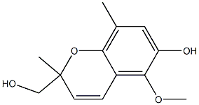 (+)-6-Hydroxy-5-methoxy-2,8-dimethyl-2H-1-benzopyran-2-methanol Structure