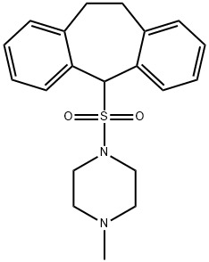 1-[[5H-Dibenzo[a,d]cyclohepten-5-yl]sulfonyl]-4-methylpiperazine 结构式