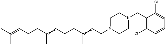 1-(2,6-Dichlorobenzyl)-4-(3,7,11-trimethyl-2,6,10-dodecatrienyl)piperazine 结构式