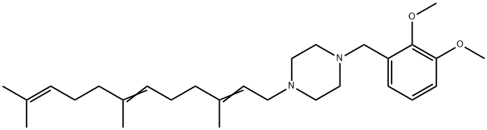 1-(2,3-Dimethoxybenzyl)-4-(3,7,11-trimethyl-2,6,10-dodecatrienyl)piperazine 结构式