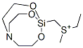 methylethyl(silatrane-1-ylmethyl)sulfonium Structure