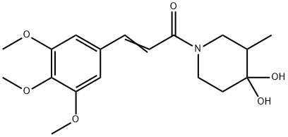 4,4-Dihydroxy-3-methyl-1-[3-(3,4,5-trimethoxyphenyl)propenoyl]piperidine Structure