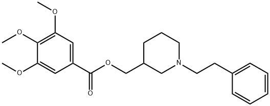 1-Phenethyl-3-piperidinemethanol (3,4,5-trimethoxybenzoate) 结构式