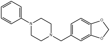 1-(3,5-Methylenedioxybenzyl)-4-phenylpiperazine 结构式