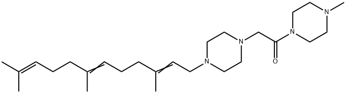 1-(4-Methyl-1-piperazinylacetyl)-4-(3,7,11-trimethyl-2,6,10-dodecatrienyl)piperazine 结构式