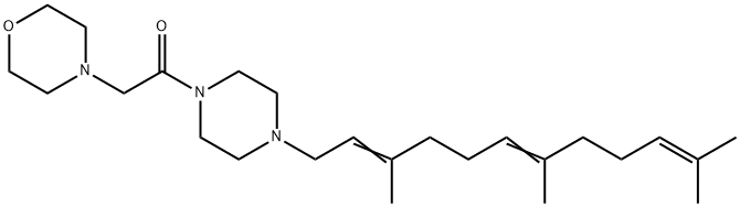 1-(Morpholinoacetyl)-4-(3,7,11-trimethyl-2,6,10-dodecatrienyl)piperazine Structure