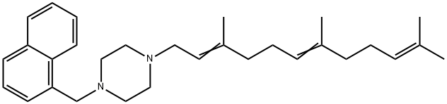1-(1-Naphtylmethyl)-4-(3,7,11-trimethyl-2,6,10-dodecatrienyl)piperazine 结构式