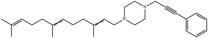 1-(3-Phenyl-2-propynyl)-4-(3,7,11-trimethyl-2,6,10-dodecatrienyl)piperazine 结构式