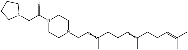 1-(1-Pyrrolidinylacetyl)-4-(3,7,11-trimethyl-2,6,10-dodecatrienyl)piperazine Structure