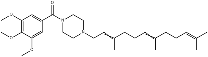 1-(3,4,5-Trimethoxybenzoyl)-4-(3,7,11-trimethyl-2,6,10-dodecatrienyl)piperazine 结构式