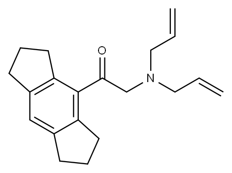 2-[Di(2-propenyl)amino]-1-[(1,2,3,5,6,7-hexahydro-s-indacen)-4-yl]ethanone 结构式