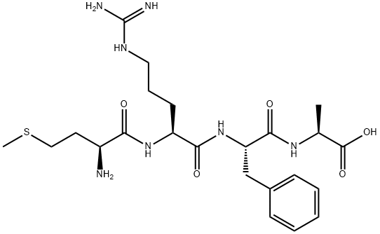 MET-ARG-PHE-ALA 乙酸盐, 67368-29-0, 结构式