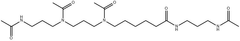 6-[Acetyl[3-[acetyl[3-(acetylamino)propyl]amino]propyl]amino]-N-[3-(acetylamino)propyl]hexanamide 结构式