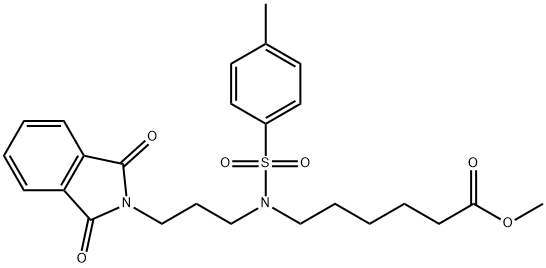 6-[N-[3-(1,3-Dihydro-1,3-dioxo-2H-isoindol-2-yl)propyl]-N-(p-tolylsulfonyl)amino]hexanoic acid methyl ester 结构式