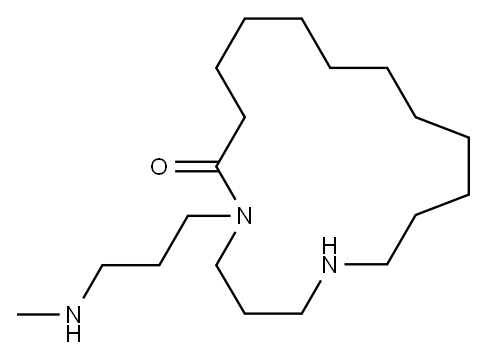 5-[3-(Methylamino)propyl]-1,5-diazacyploheptadecan-6-one 结构式