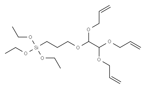 9,10-bis(allyloxy)-4,4-diethoxy-3,8,11-trioxa-4-silatetradec-13-ene 结构式