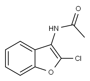 2-CHLORO-3-ACETAMIDOBENZOFURAN 结构式