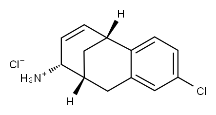 (5alpha,8alpha,9alpha)-2-chloro-5,8,9,10-tetrahydro-5,9-methanobenzocycloocten-8-ylammonium chloride 结构式