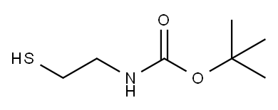 2-叔丁氧羰基氨基乙硫醇 结构式