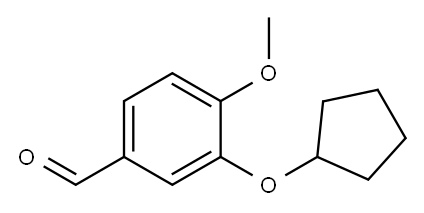 3-环戊氧-4-甲氧基苯甲醛, 67387-76-2, 结构式