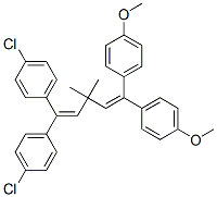 1,1'-[5,5-Bis(4-chlorophenyl)-3,3-dimethyl-1,4-pentadiene-1,1-diyl]bis(4-methoxybenzene) 结构式