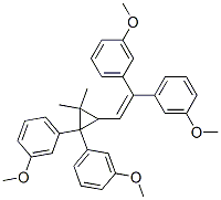 1,1'-[[2,2-Bis(3-methoxyphenyl)-3,3-dimethylcyclopropyl]ethenylidene]bis(3-methoxybenzene) 结构式