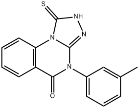 1-巯基-4-(间甲苯基)-[1,2,4]三唑并[4,3-A]喹唑啉-5(4H)-酮 结构式