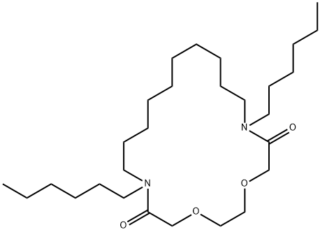 7,18-Dihexyl-1,4-dioxa-7,18-diazacycloicosane-6,19-dione 结构式