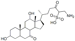 3,12-dihydroxy-7-oxocholanoyltaurine 结构式
