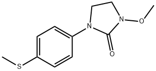 1-Methoxy-3-[4-(methylthio)phenyl]-2-imidazolidone 结构式