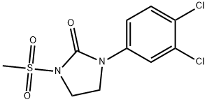 1-(3,4-Dichlorophenyl)-3-(methylsulfonyl)imidazolidin-2-one 结构式