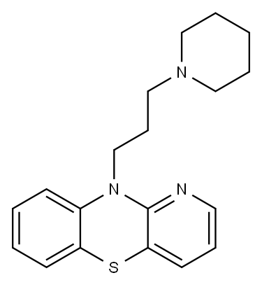 10-(3-Piperidinopropyl)-10H-pyrido[3,2-b][1,4]benzothiazine 结构式