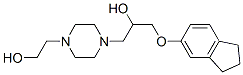 1-[4-(2-Hydroxyethyl)-1-piperazinyl]-3-(5-indanyloxy)-2-propanol|