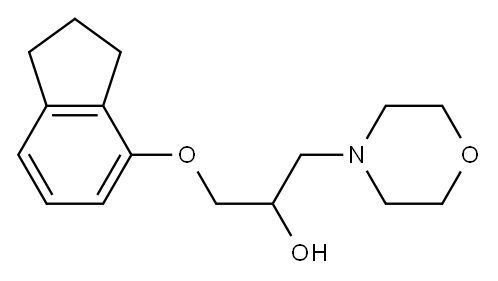 1-(4-Indanyloxy)-3-morpholino-2-propanol 结构式