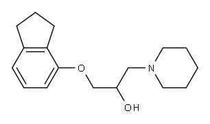 1-(4-Indanyloxy)-3-piperidino-2-propanol 结构式