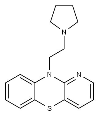 10-[2-(1-Pyrrolidinyl)ethyl]-10H-pyrido[3,2-b][1,4]benzothiazine 结构式