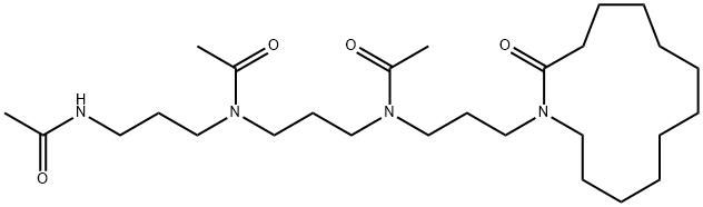 12-[(4,8,12-Triacetyl-4,8,12-triazadodecan-1-yl)amino]dodecanoic acid lactam 结构式